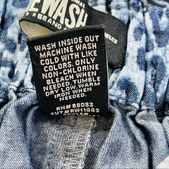 Rewash Wide‎ Leg Pull On Cotton Pant Womens S Blue Animal Print High Waisted - Picture 4 of 8